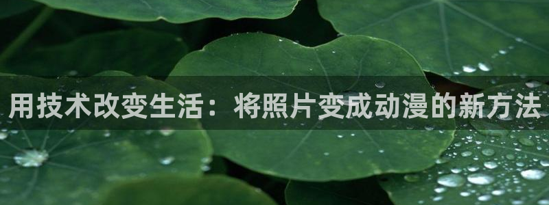 樱花动漫网址imomoe：用技术改变生活：将照片变成动漫的新方法